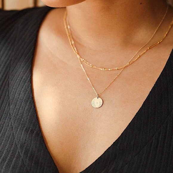 Floral Letter Minimalist Simple Initial Bohemian Gold Personalized Gift … - Picture 3 of 16